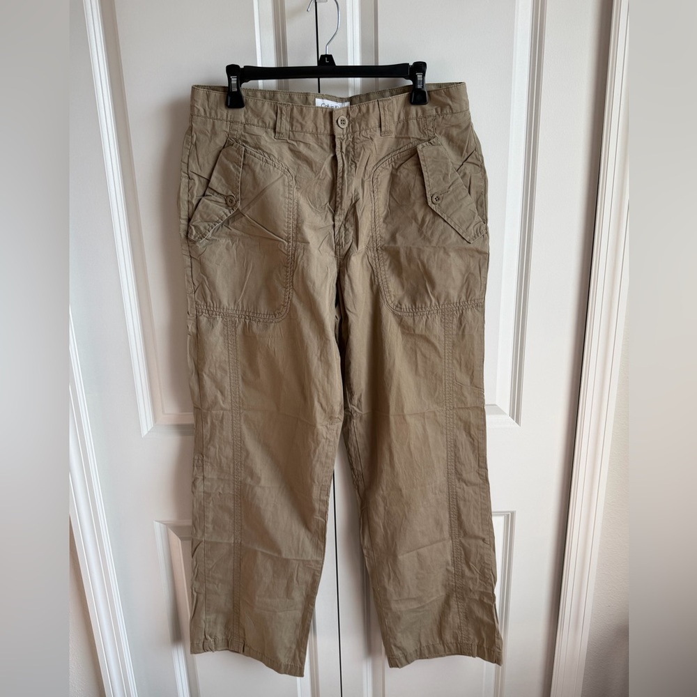 Calvin Klein Men’s Cargo Utility Pants 33x32 Khaki Cotton No Flaws